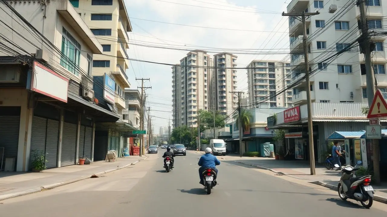 บรรยากาศพื้นที่ย่านรัชดา — จุดให้บริการล่ามสำหรับงานราชการ ศาล และธุรกิจ (Ratchada, Thailand)
